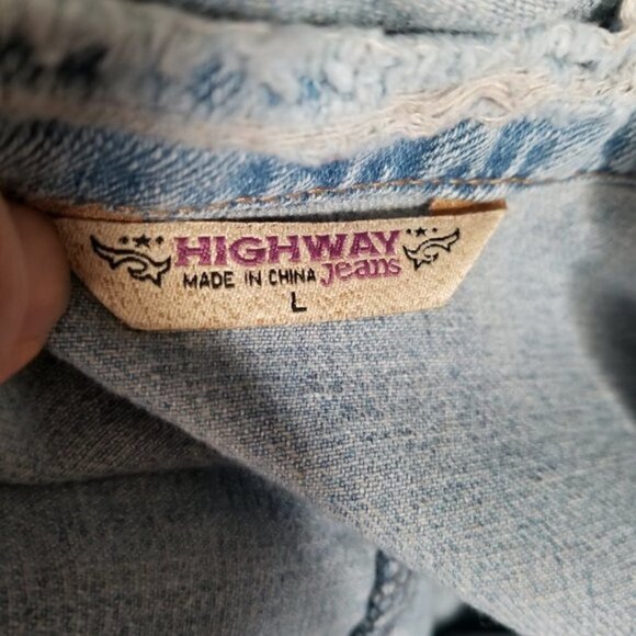 Highway Jeans Distressed Destroyed Trucker Jacket - Picture 4 of 8
